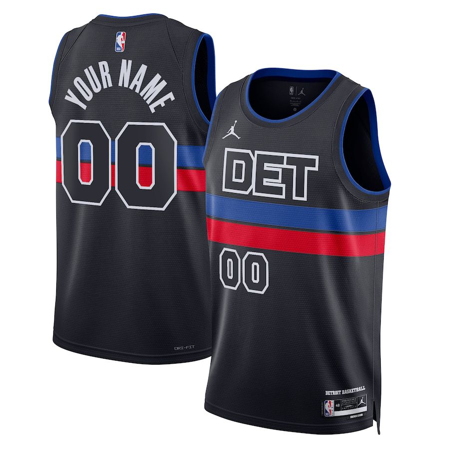 Men Detroit Pistons Jordan Brand Blue Statement Edition 2022-23 Swingman Custom NBA Jersey